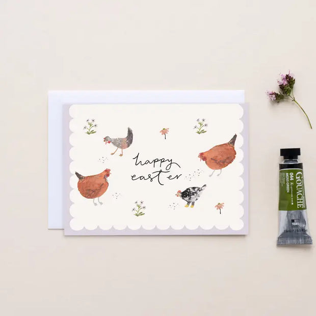 'Happy Easter' Spring chicken Easter Greeting Card