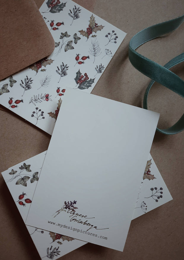 Winter season florals Gift Tags