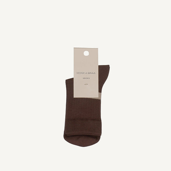Dark Brown Graphic Shape Socks