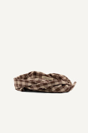 Plaid headband on a white background