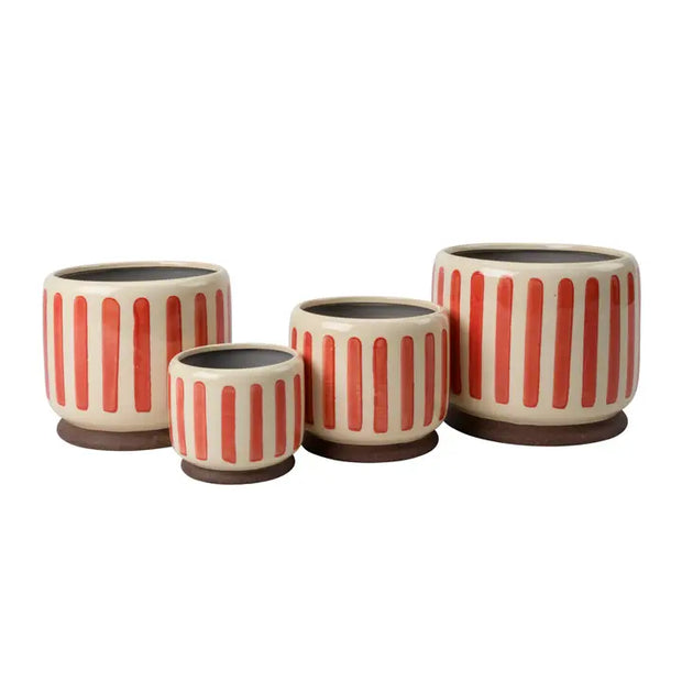 New Collectors Indoor Pots in various sizes - Red Stripe