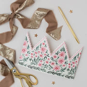 Botanical Party Hat Crown Card Pink Cosmos