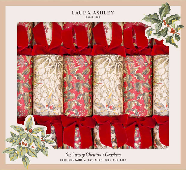 Laura Ashley Red Festive Botanicals 13" (6pcs) FSC Mix