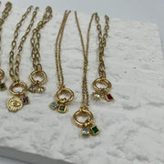 N203 Open Ring Chain Necklace For Charms in Gold
