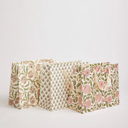 Hand Block Printed Gift Bags (Large) - Marigold Glitz Blush