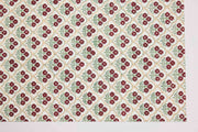 Block Printed Wrapping Paper Sheets - BP Trellis Cherry
