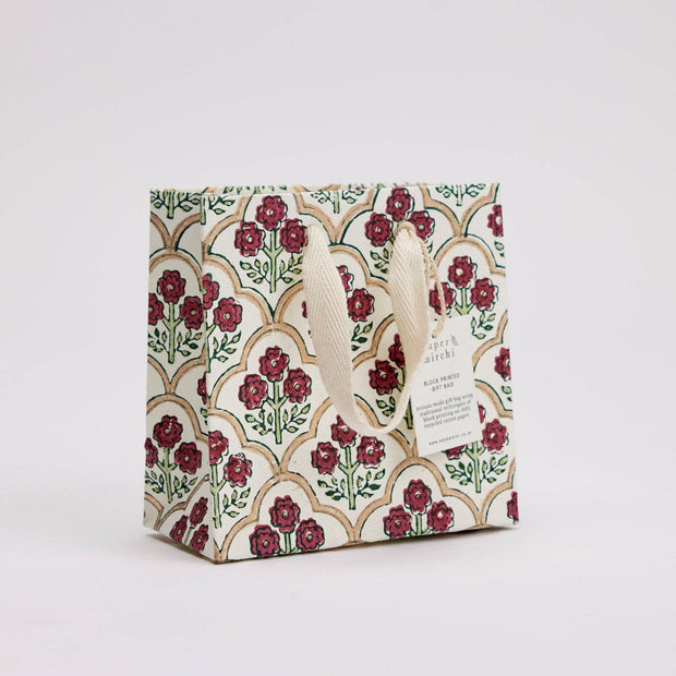 Trellis cherry small gift bag