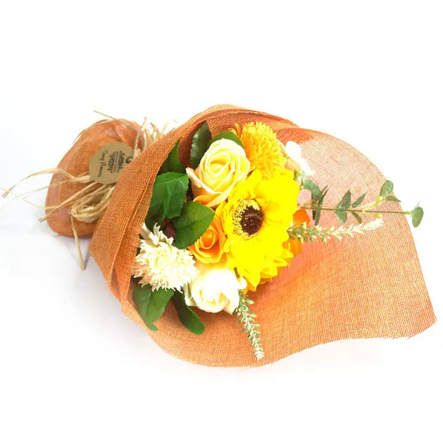 Soap Flower Bouquet - Orange