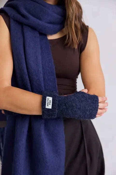 detail of Reykjavik Handwarmers - Midnight Navy