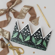Lily of the Valley paper crown greeting card