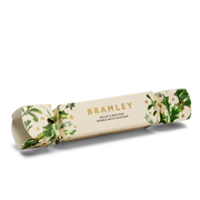 Bramley bubble bath Christmas cracker with floral design on a white background
