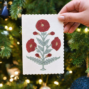 Hand Block Printed Greeting Card - GC Genda Sage