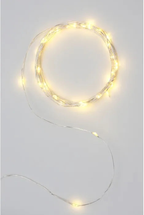 Galaxy White Wire LED Indoor/outdoor Battery Lights