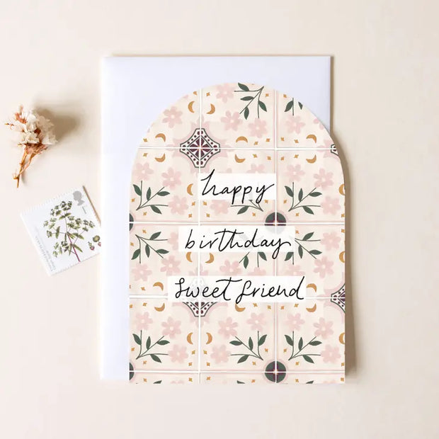 'Happy Birthday Sweet Friend' - Greeting card