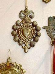 Brass Sacred Heart Decoration