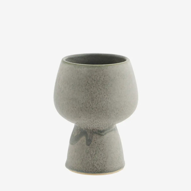 Grey green stoneware pot