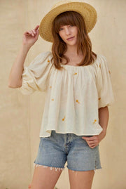 cotton summer top on model - from victoria shop