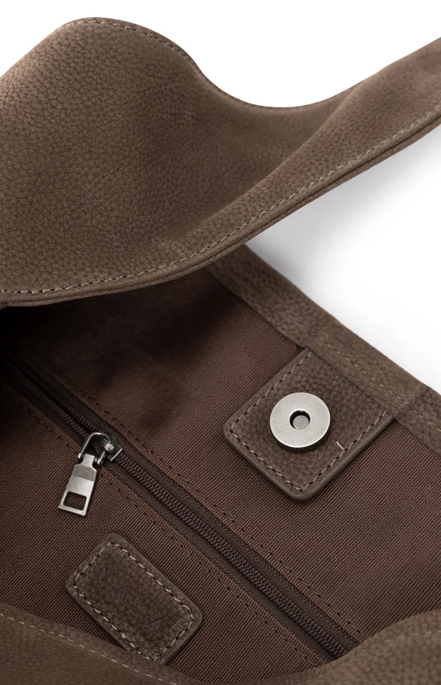 Large Leather Shoulder Bag With Adjustable Strap