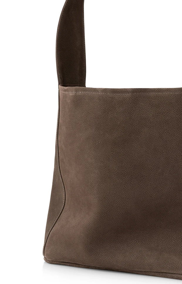 Large Leather Shoulder Bag With Adjustable Strap