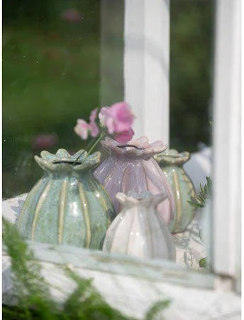 Bud Shaped Light Green Vase - Small Lillian