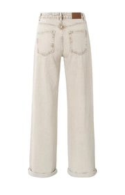 Yaya Loose fit jeans with wide legs and turned-up hems