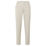 Loose fit trousers with pockets and zip fly from cotton in beige