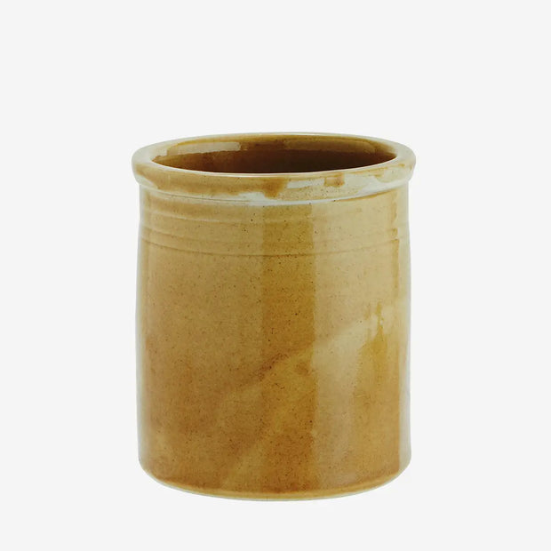 Stoneware Jar in mustard glaze