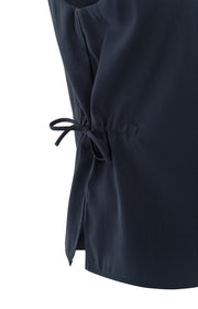 Strappy Navy Blue Top with drawstring detail at sides