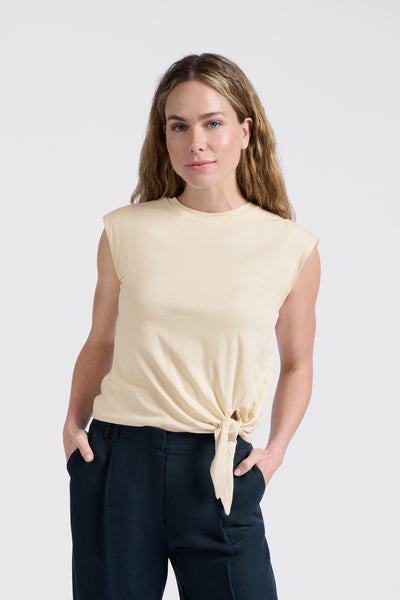 yaya Sleeveless Top with Knot Detail