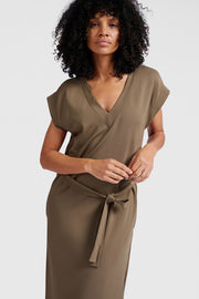 Long V-Neck T-Shirt Dress