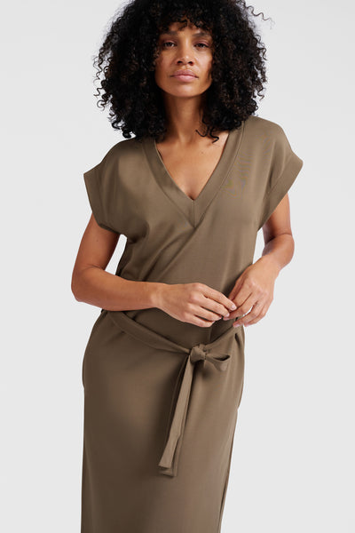 Long V-Neck T-Shirt Dress
