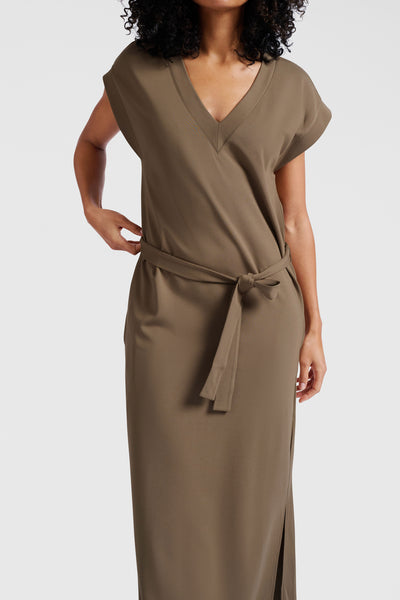 Long V-Neck T-Shirt Dress