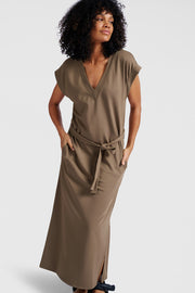 Yaya Long V-Neck T-Shirt Dress