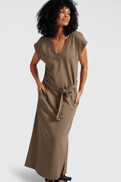 Yaya Long V-Neck T-Shirt Dress
