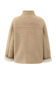 Oversized Lammy Coat With Raglan Sleeves