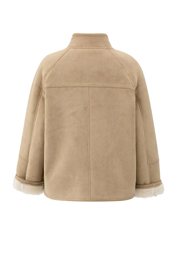Oversized Lammy Coat With Raglan Sleeves