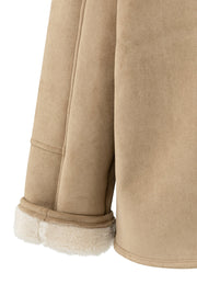 Oversized Lammy Coat With Raglan Sleeves