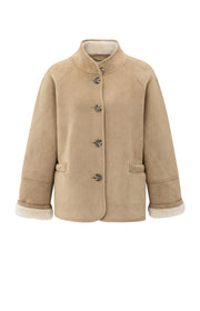 Oversized Lammy Coat With Raglan Sleeves
