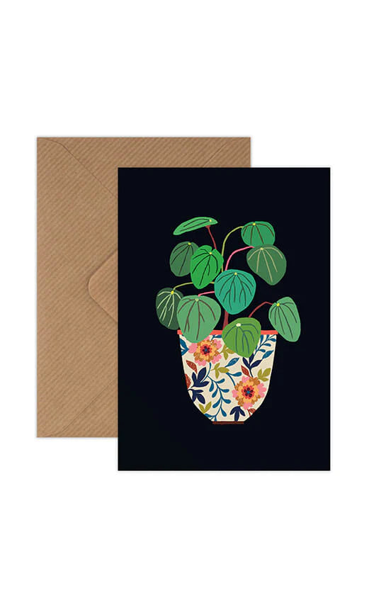 Pilea Plant Greeting Card