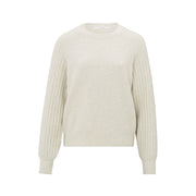 Soft Ribbed Sweater with Round Neck