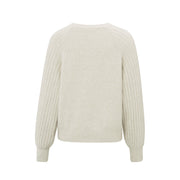 Soft Ribbed Sweater with Round Neck