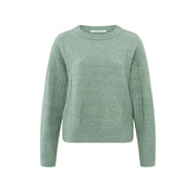 Jade Green Sweater with Round Neck