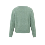 Jade Green Sweater with Round Neck