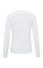T-shirt with a round neck and long sleeves in regular fit