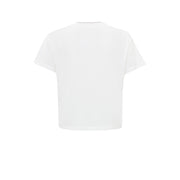 T-shirt with frilled crewneck, short sleeves in regular fit