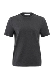 T-shirt with short sleeves, round neck and a relaxed fit in Anthracite