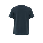 Navy Blue T-shirt with short sleeves, round neck and relaxed fit