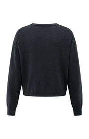 Navy sweater on a white background