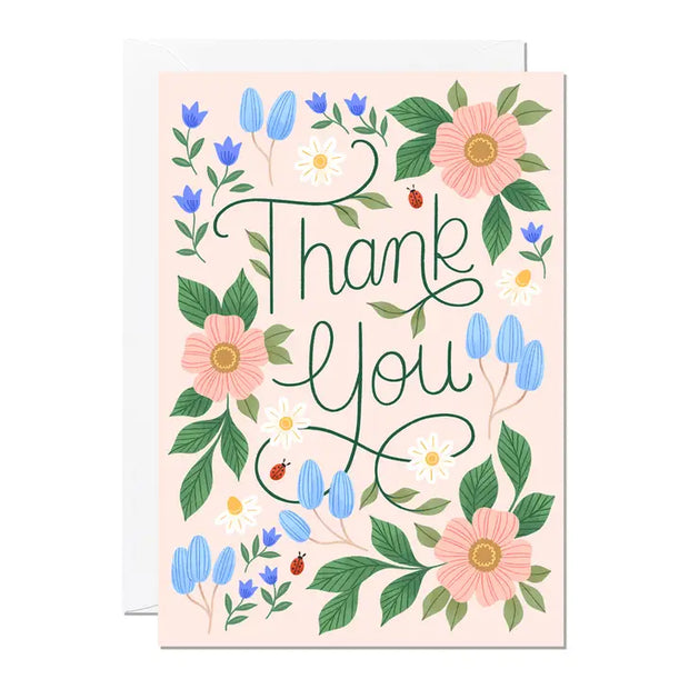 floral thank you card from victoria shop