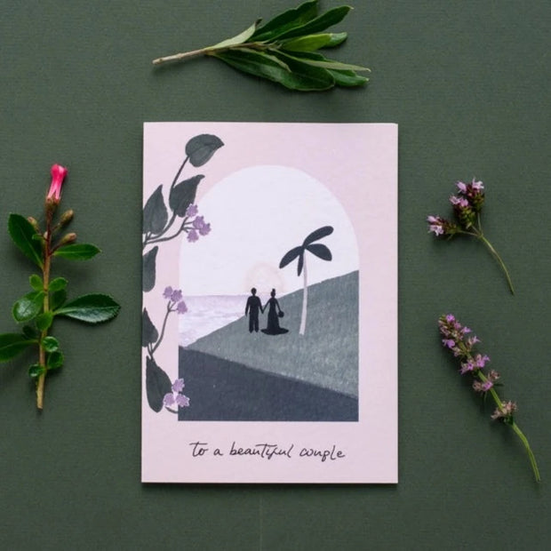 To A Beautiful Couple, A6 Greeting Card - from Victoria shop